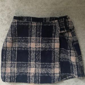 Urban outfitters plaid wool skirt